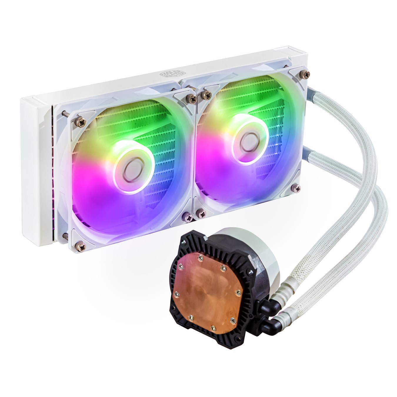 Water Cooler Cooler Master Masterliquid 240L CORE, 240mm, Intel-AMD, ARGB, White - miniatura 2