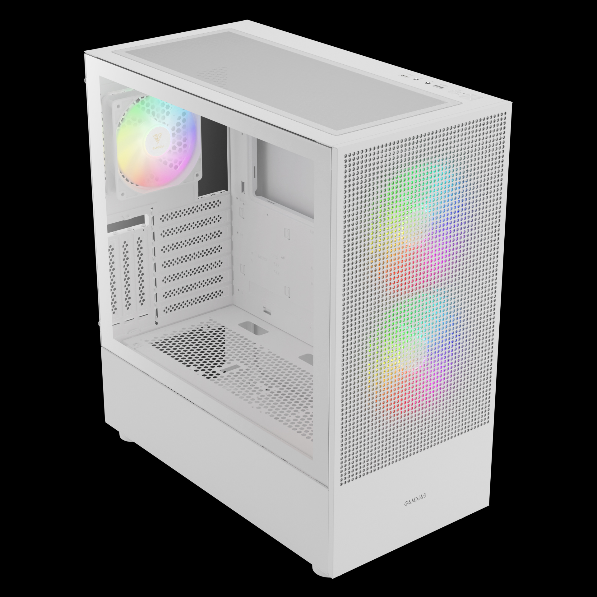 Gabinete Gamdias Talos E3 Mesh Elite Branco com 3 fans - miniatura 2