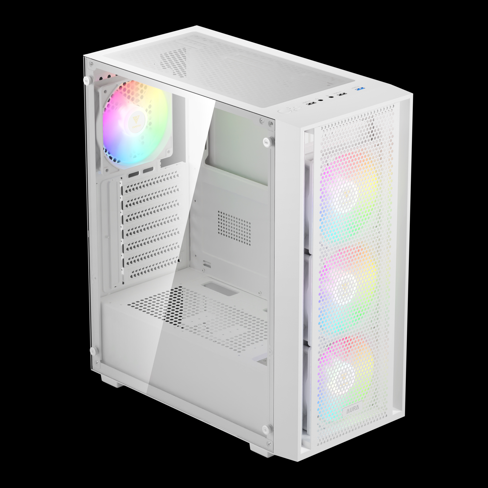 Gabinete Gamdias Aura GC2 Elite WH com 4 Fans - miniatura 3