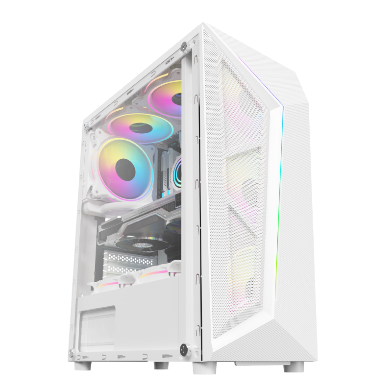 GABINETE GAMER BRANCO COM 4 FANS RGB - GB1733 - foto 1