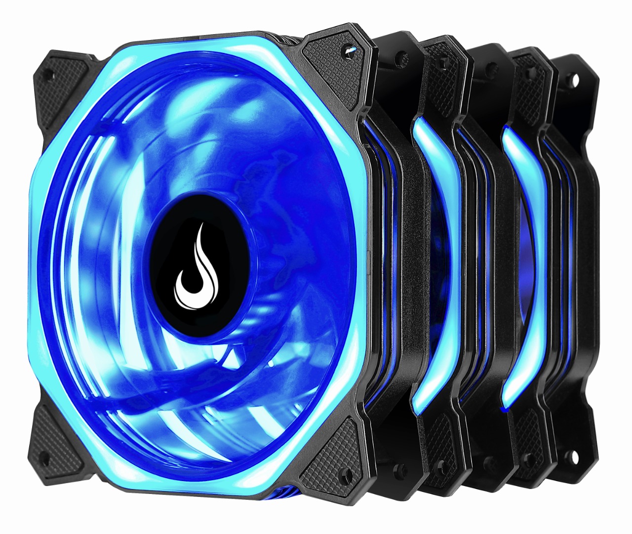 Kit 3 Fans Aura Energy Rise Mode + Controladora - miniatura 2