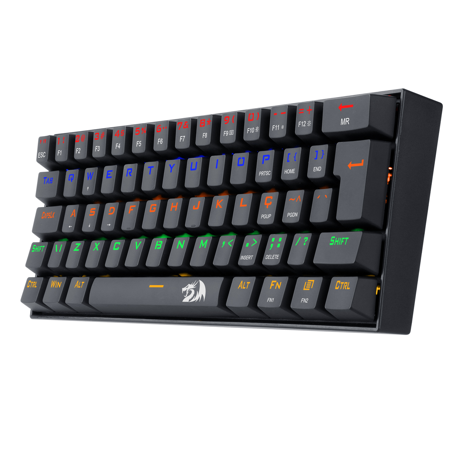 Teclado Mecanico 60% Redragon Lakshmi com Iluminação Rainbow Switch Black - miniatura 3