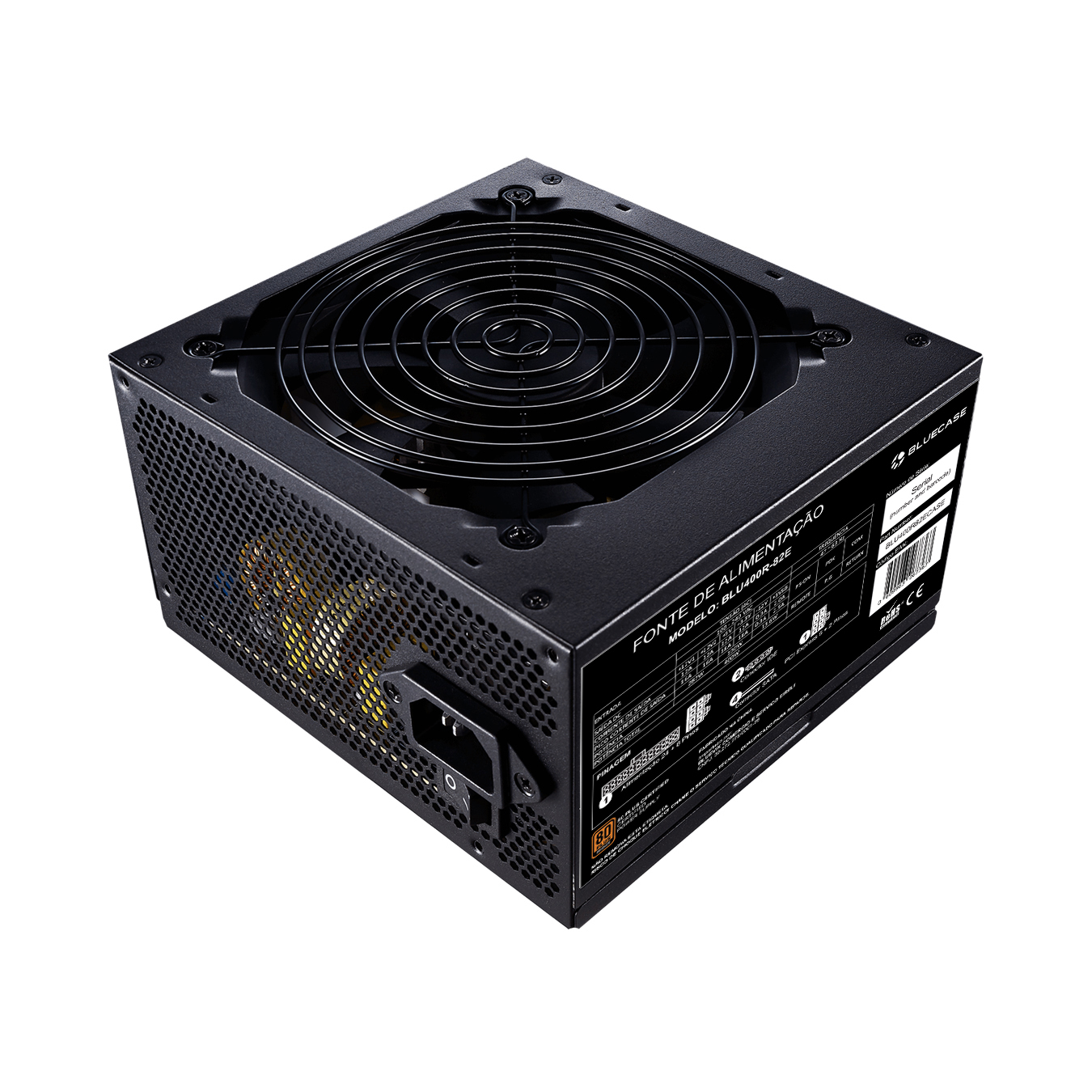 FONTE BLUECASE 400W REAL 80 PLUS BRONZE - miniatura 2