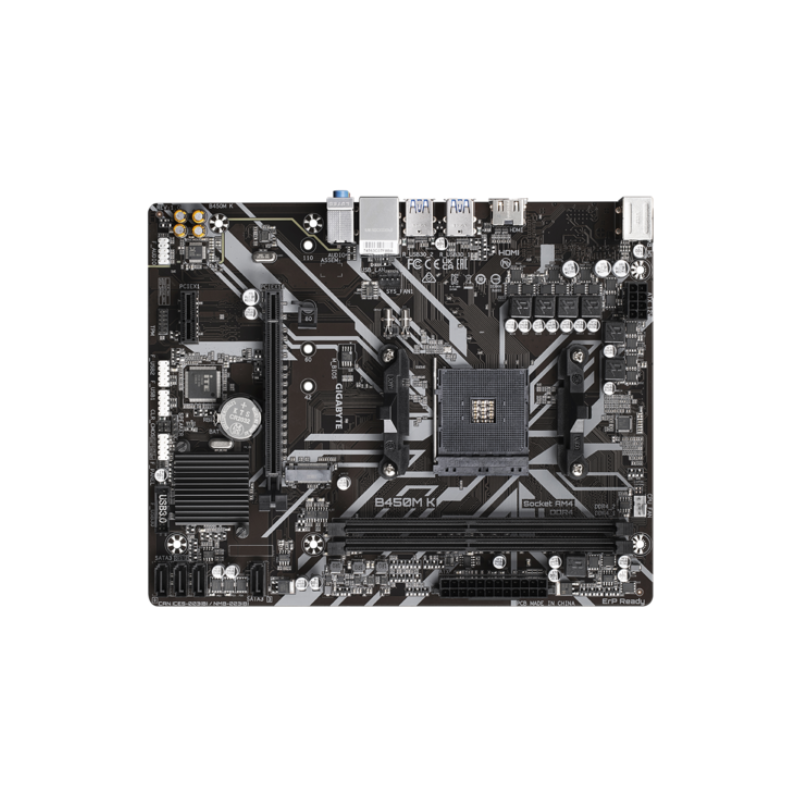 PLACA MAE GIGABYTE B450M K - AMD RYZEN AM4 - MATX - M.2 NVME - HDMI - miniatura 4