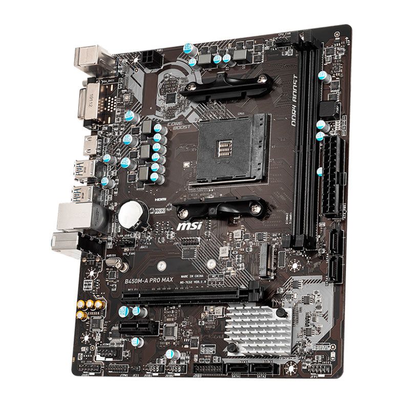 PLACA MAE MSI B450M-A PRO MAX - AMD RYZEN AM4 - DDR4 - MATX - HDMI/DVI - miniatura 3