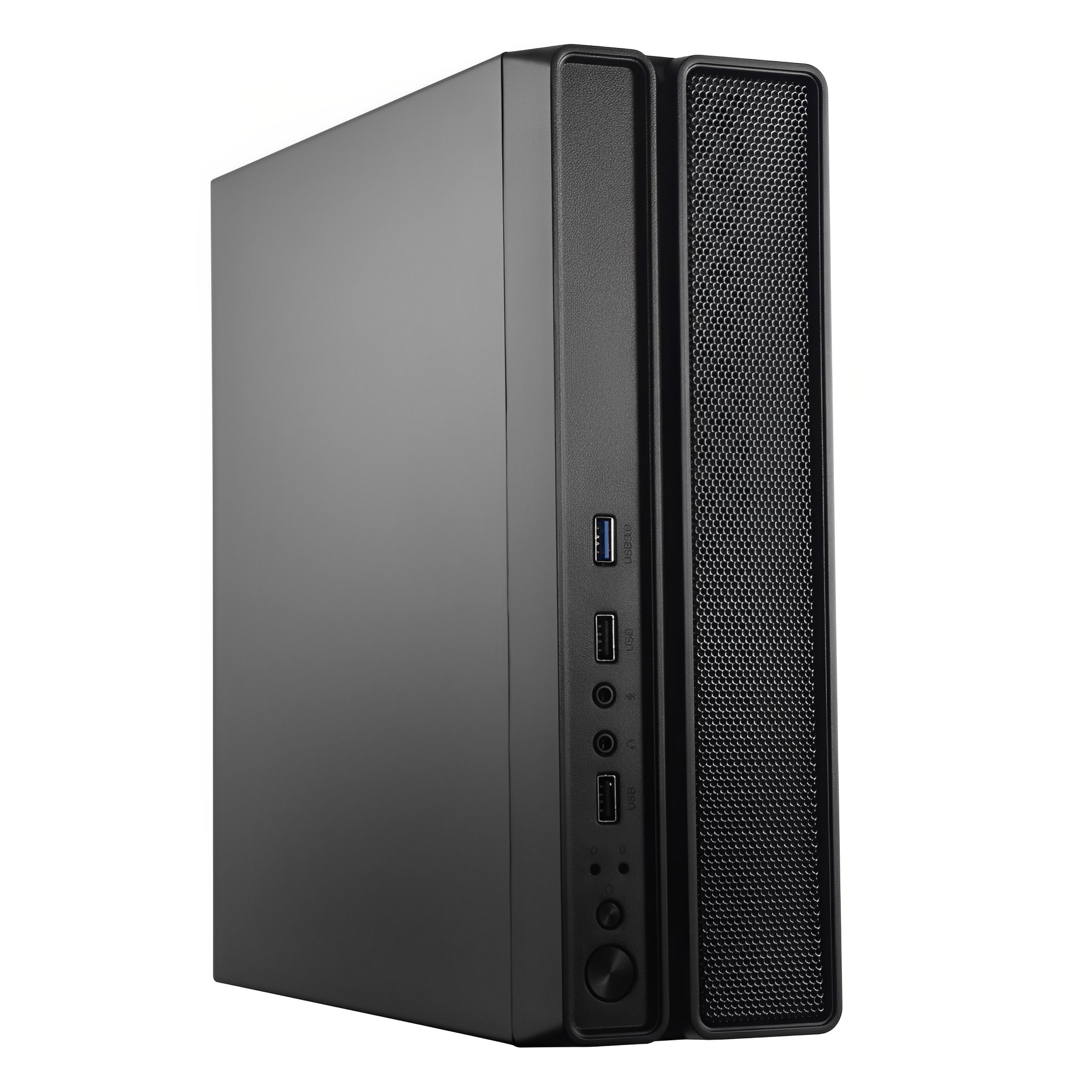 GABINETE SLIM COM FONTE 200W SLIMDESK BG-2002 PRETO BLUECASE - USB 3.0 / VERTICAL / HORIZONTAL / MICROATX / MINI-ITX - foto 1