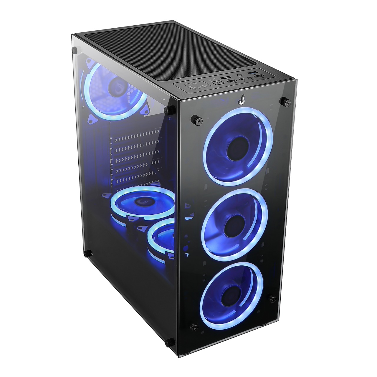 GABINETE RISE MODE GLASS 06X BLACK - S/FANS - miniatura 2