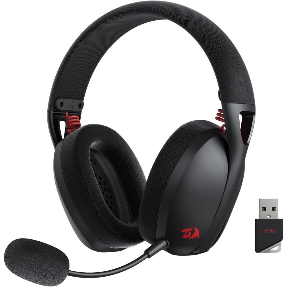 HEADSET REDRAGON IRE PRO H848, WIRELESS, DRIVERS DE 40 MM, PRETO - foto 1