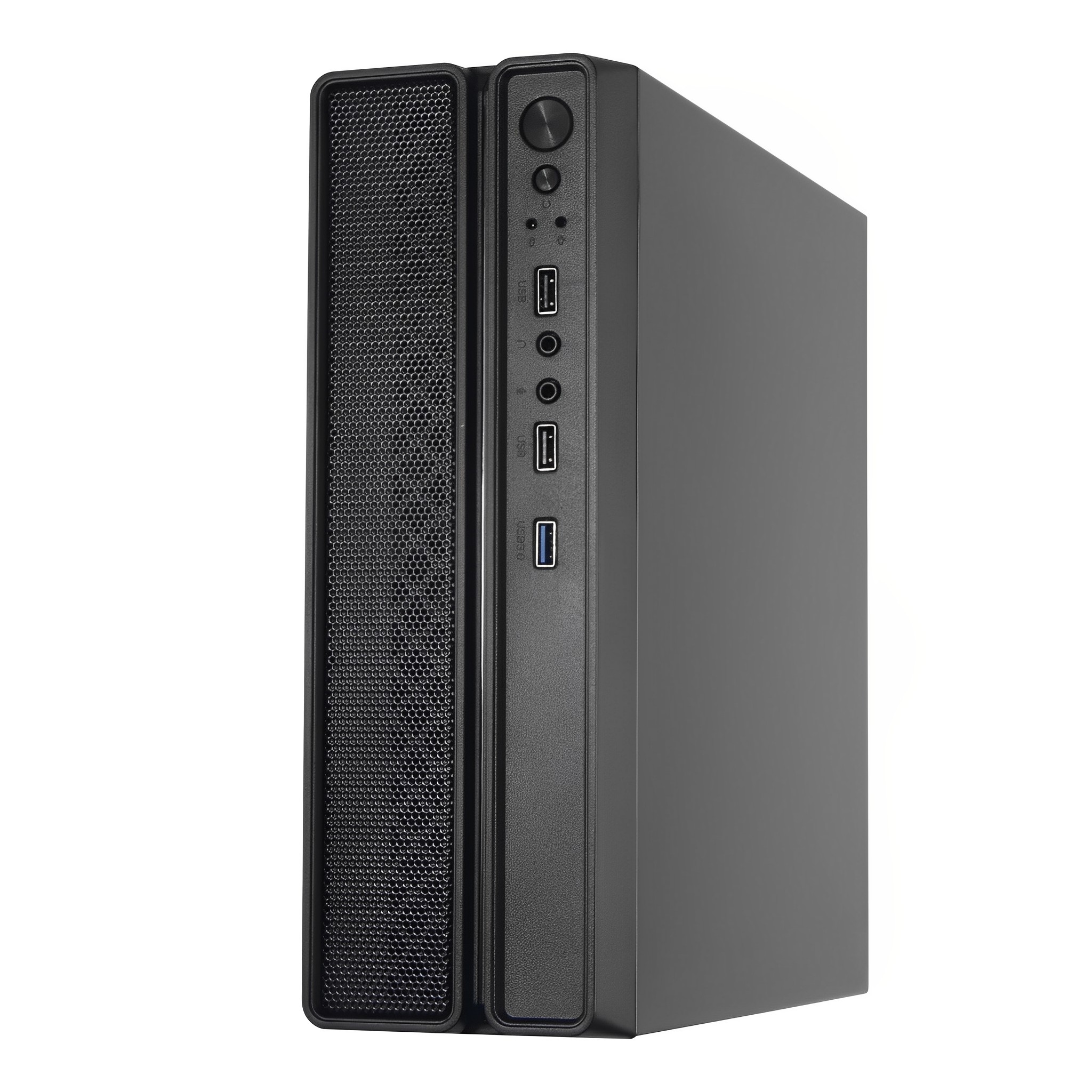GABINETE SLIM COM FONTE 200W SLIMDESK BG-2002 PRETO BLUECASE - USB 3.0 / VERTICAL / HORIZONTAL / MICROATX / MINI-ITX - miniatura 8