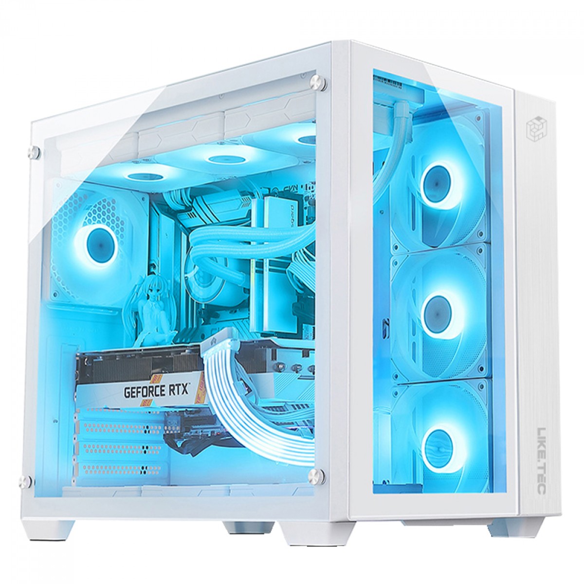 Gabinete Gamer Liketec Zeus V2 Snow, White - Sem Fan - foto 1