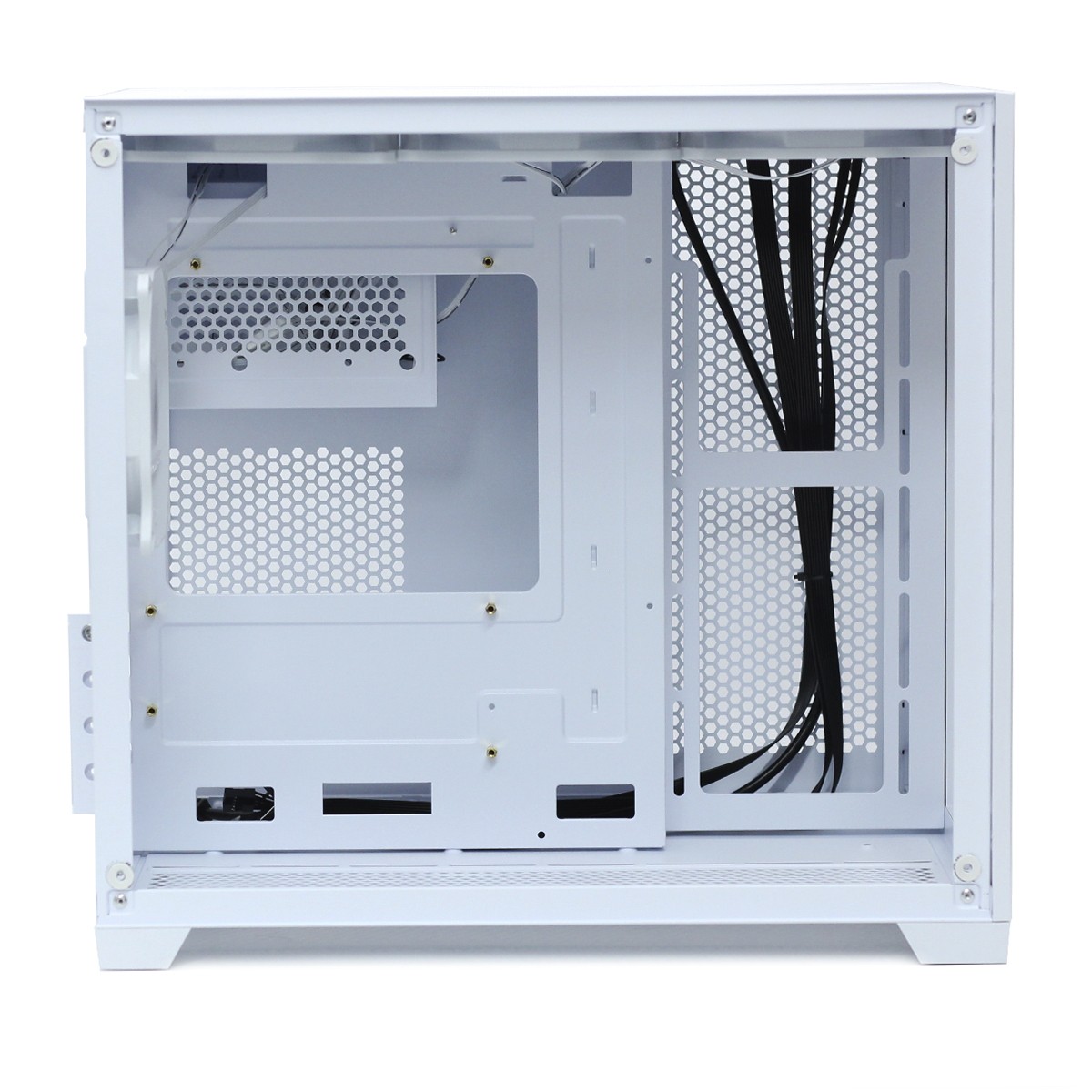 Gabinete Gamer Liketec Cube Kirra Snow Mid Tower Vidro Com 4 Fans - miniatura 4