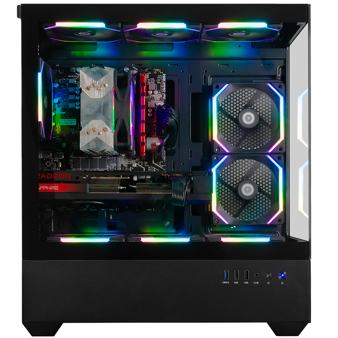 GABINETE GAMER REDRAGON REFLECT FLOW, MID-TOWER, LATERAL DE VIDRO, PRETO - CA-606B - miniatura 7