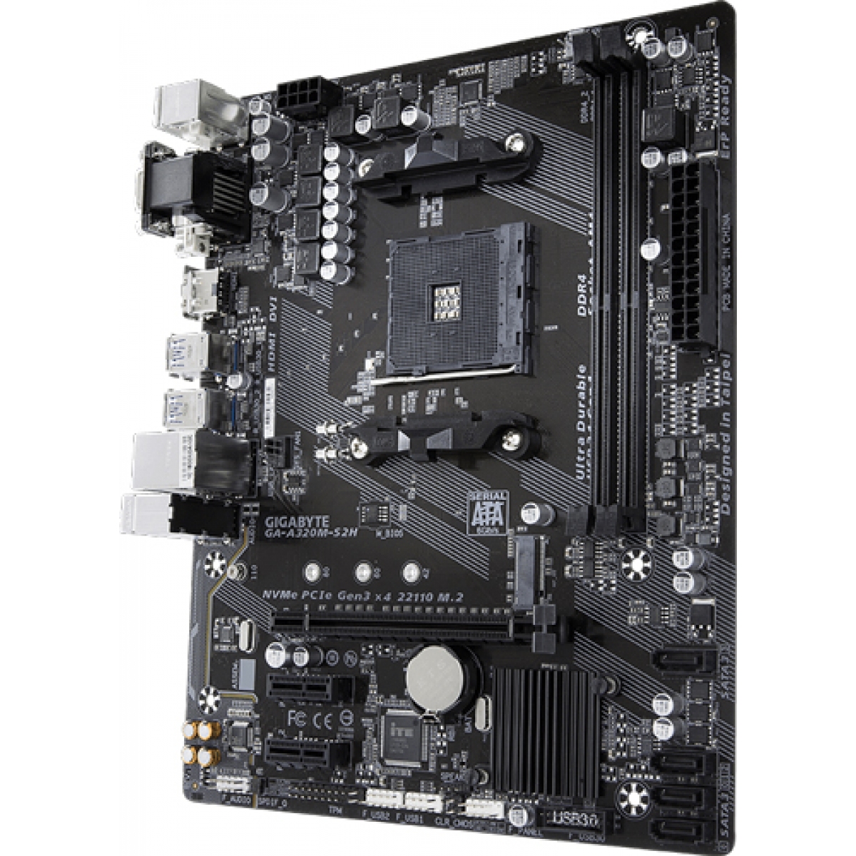 Placa Mãe Gigabyte A320M-H, AMD AM4, mATX, DDR4 - miniatura 2