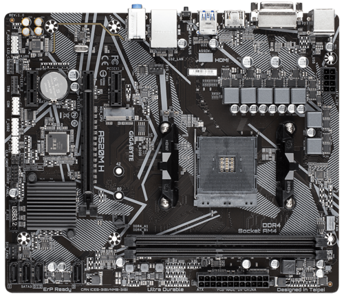 Placa Mãe Gigabyte Para Amd Am4 A520m S2h 2x Ddr4 Matx - miniatura 4