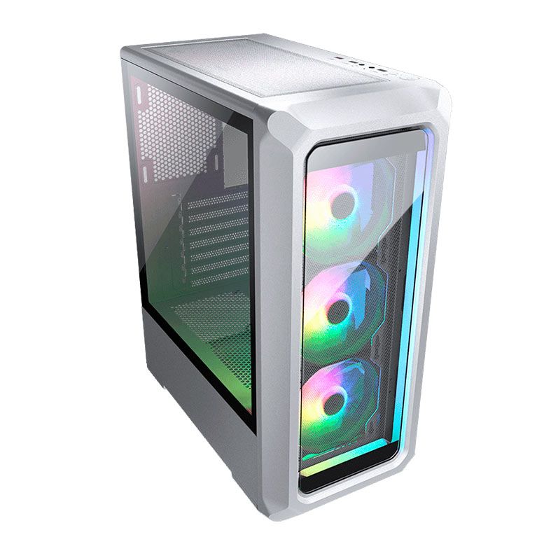 GABINETE GAMER COUGAR ARCHON 2 MESH RGB LATERAL DE VIDRO COM 3 FANS - BRANCO - miniatura 3