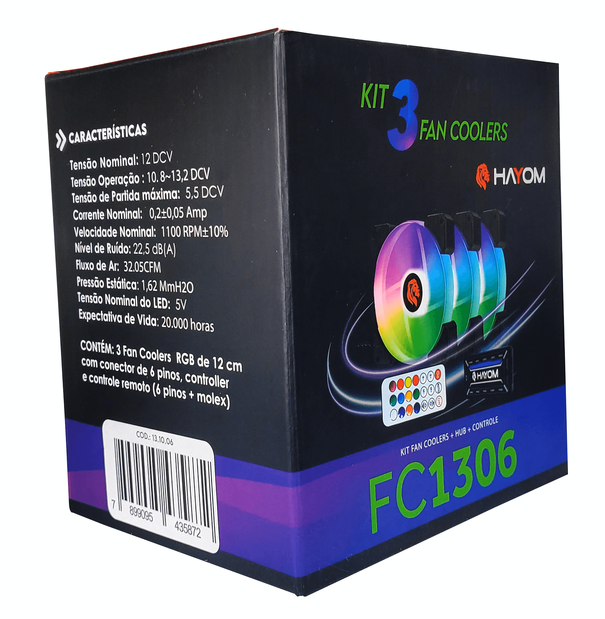 KIT 3 FANS RGB + CONTROLADORA - miniatura 2