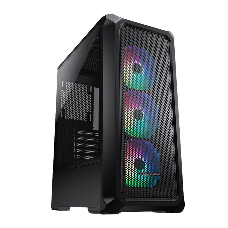 GABINETE GAMER COUGAR ARCHON 2 MESH RGB LATERAL DE VIDRO COM 3 FANS - PRETO - foto 1