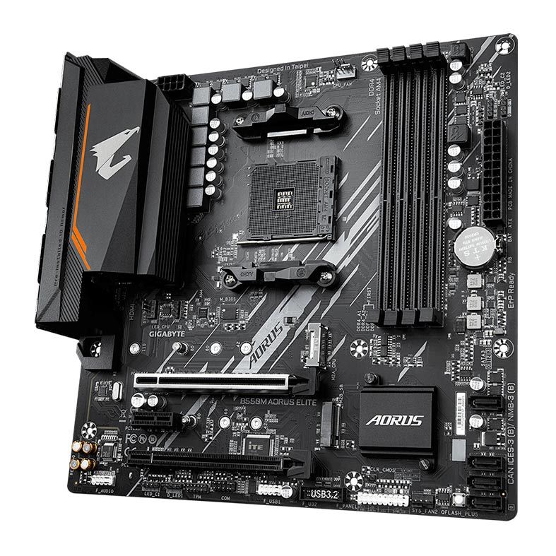 Gigabyte B550M AORUS ELITE - AM4/DDR4/DVI/HDMI/MATX - miniatura 3