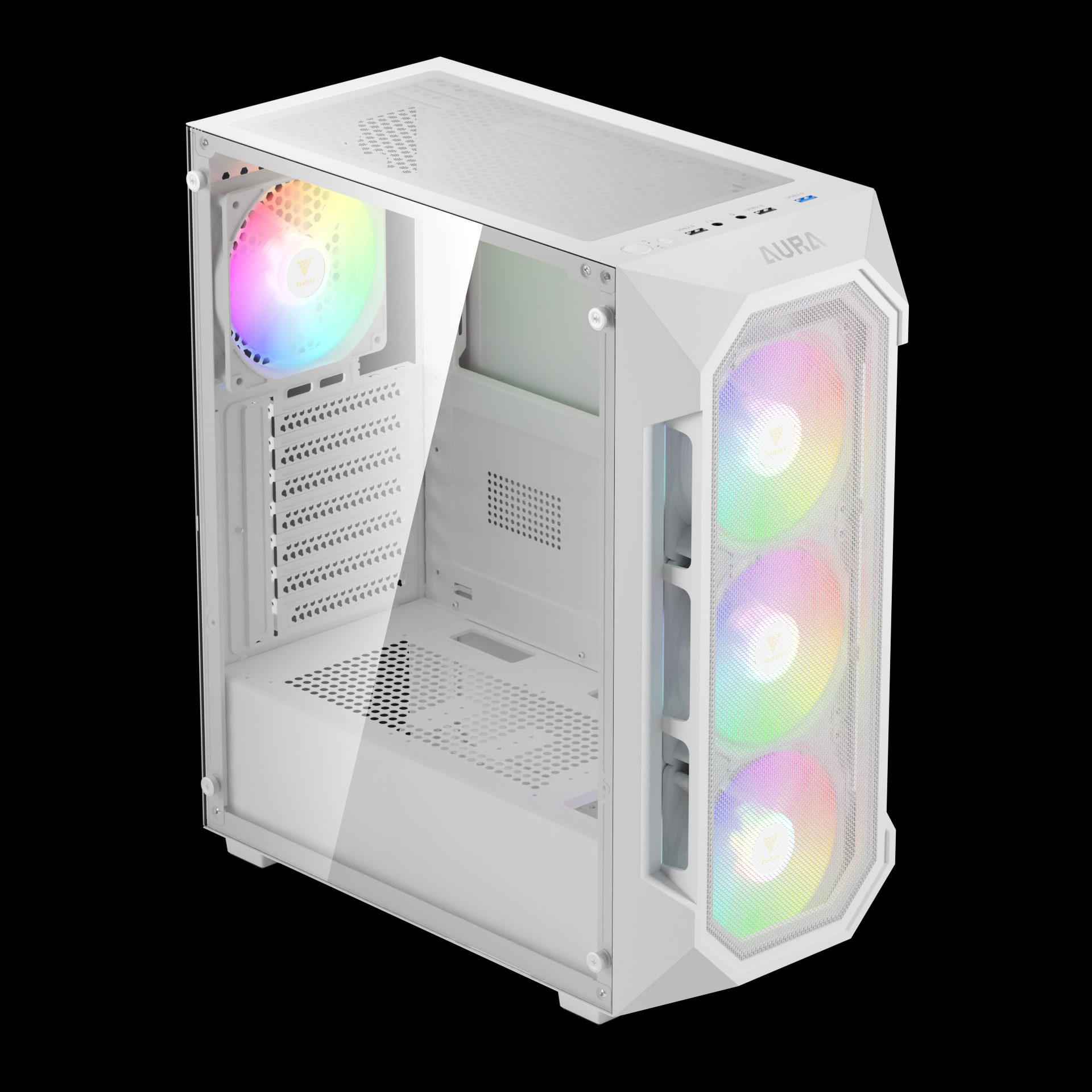 Gabinete Gamdias Aura GC1 Elite Branco com 4 fans - miniatura 3
