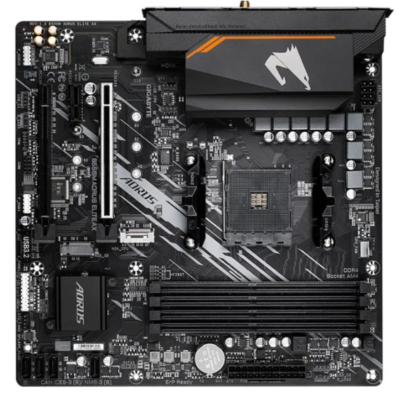 PLACA MAE GIGABYTE B550M AORUS ELITE AX - WIFI - AM4 RYZEN DDR4 - MATX - M.2 NVME - HDMI/DVI - miniatura 4