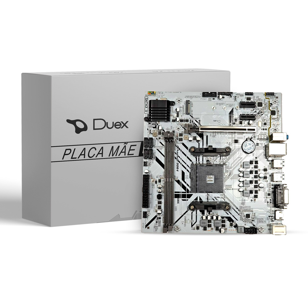 Placa Mae DUEX B450 - Branca - DX B450M ZG M.2 AMD Ryzen AM4 DDR4 - foto 1
