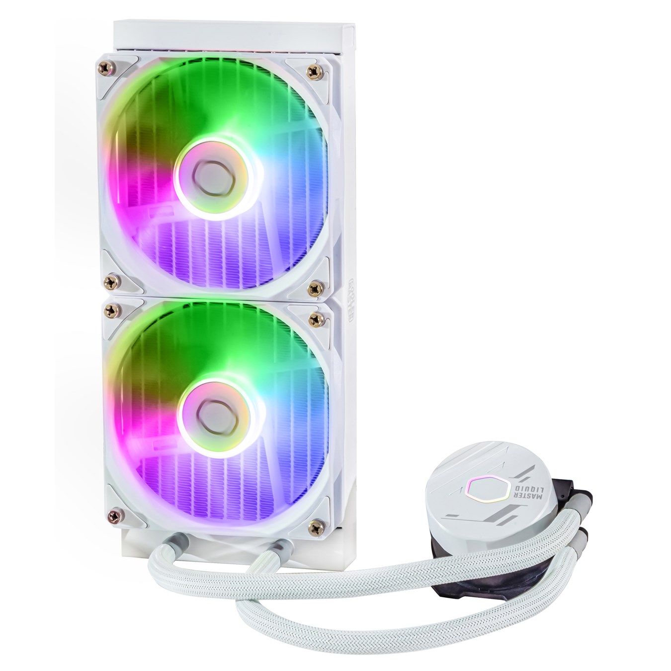 Water Cooler Cooler Master Masterliquid 240L CORE, 240mm, Intel-AMD, ARGB, White - miniatura 4
