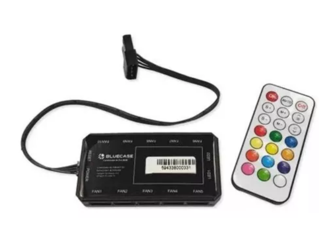 CONTROLADOR DE FAN BCF-01 BLUECASE - BOX - COM CONTROLE REMOTO / COM CONECTOR PARA PLACA-MAE - miniatura 2