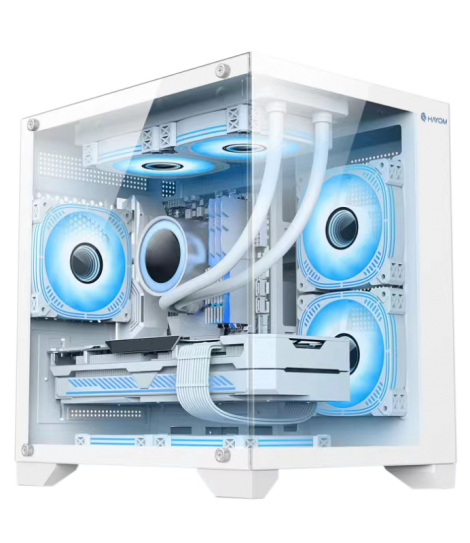 Gabinete Cubo Gamer Hayom Com 4 Fans RGB - GB1791 Branco - foto 1