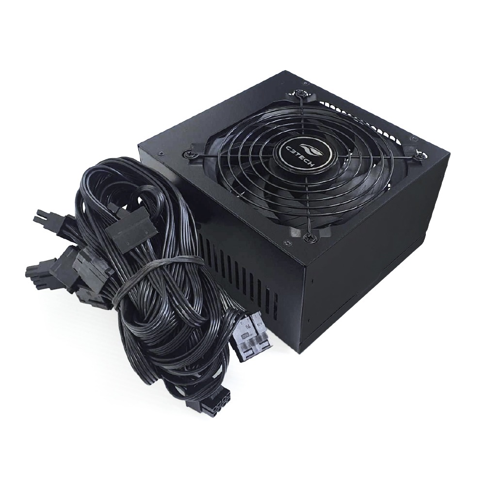 FONTE DE ALIMENTACAO C3TECH 500WTS 80 PLUS WHITE PSG500 PRETO - miniatura 2