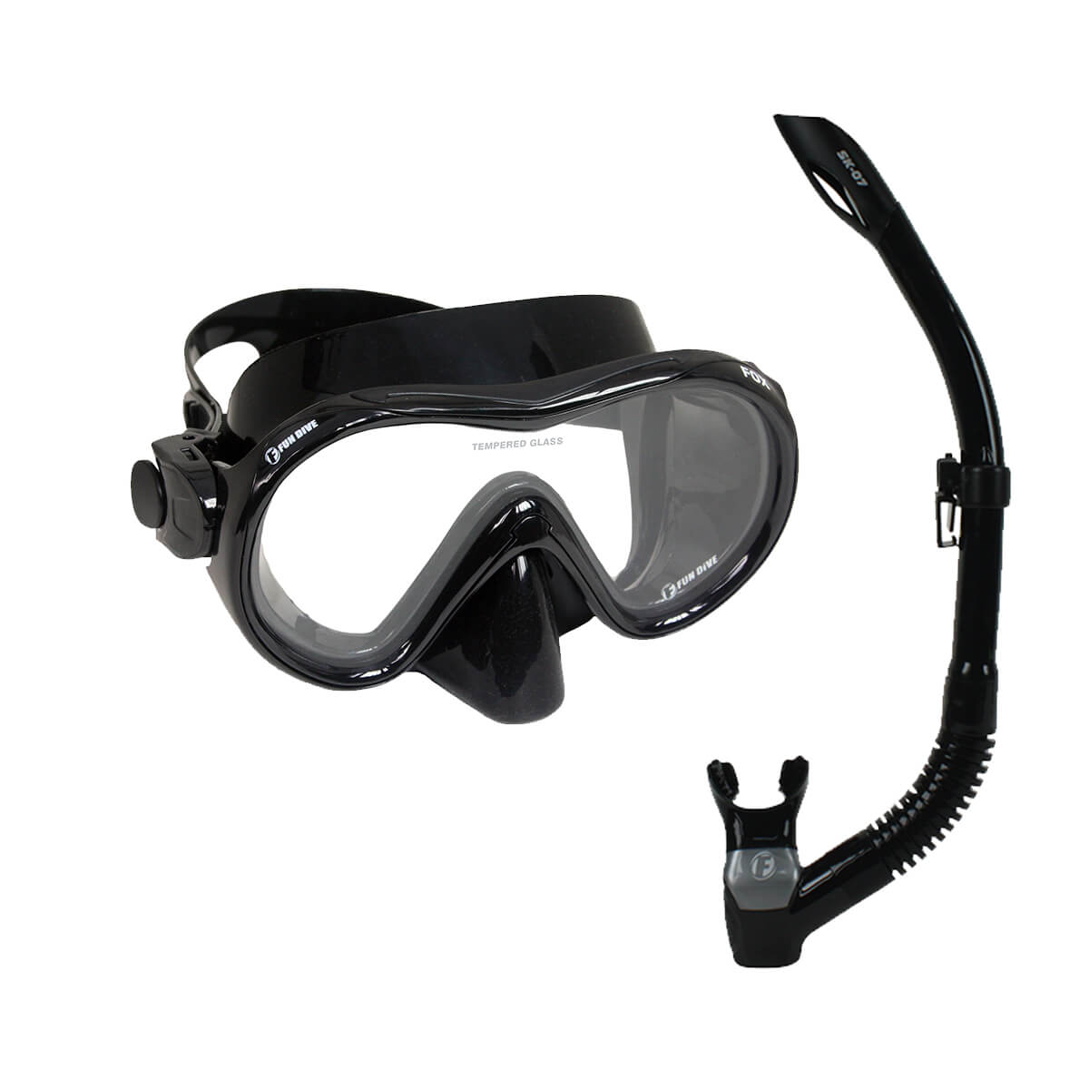 KIT FOX SK-07, Máscara Snorkel Mergulho Dupla Válvula