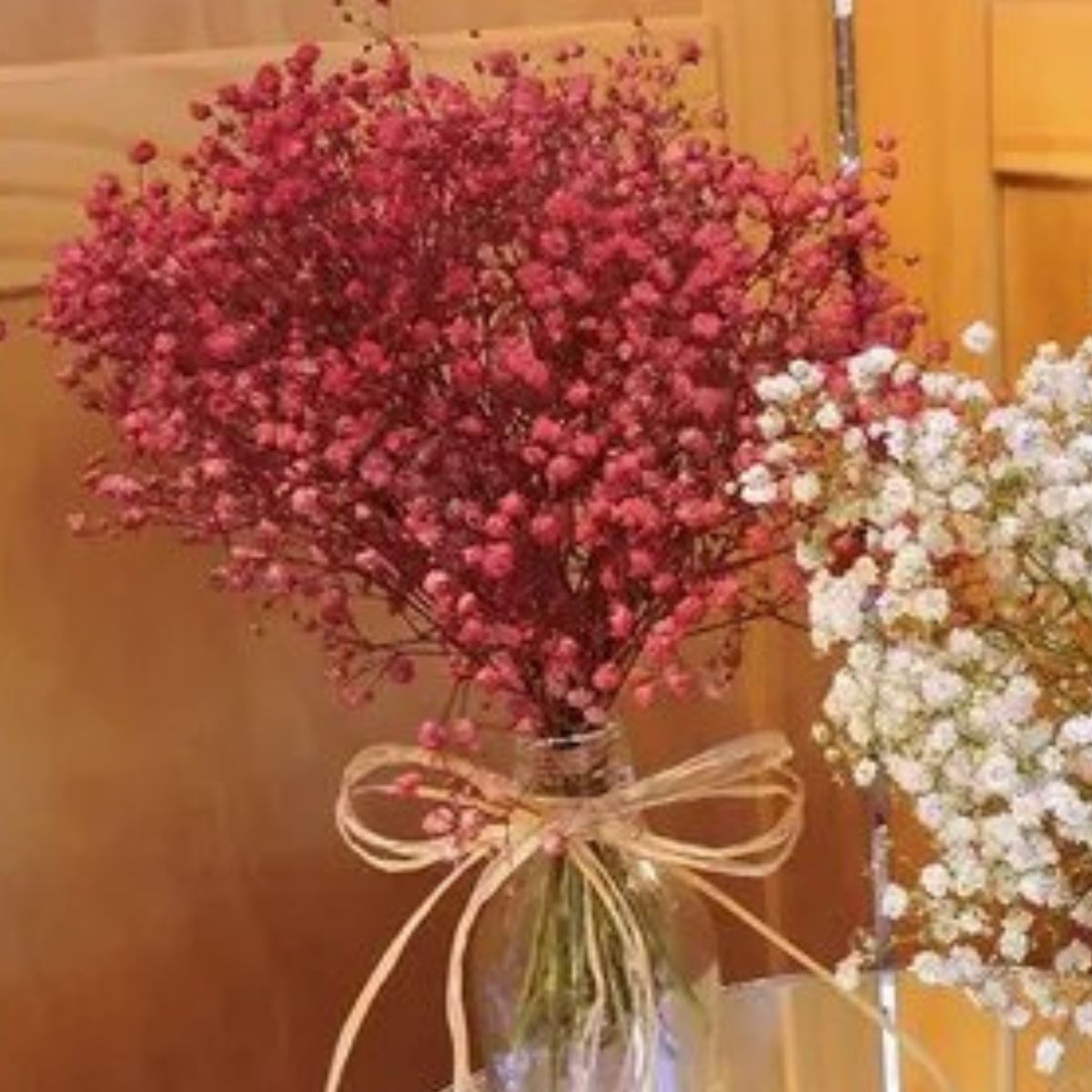 Mini Buque Gypso (mosquitinho) Marsala I Flores Desidratadas