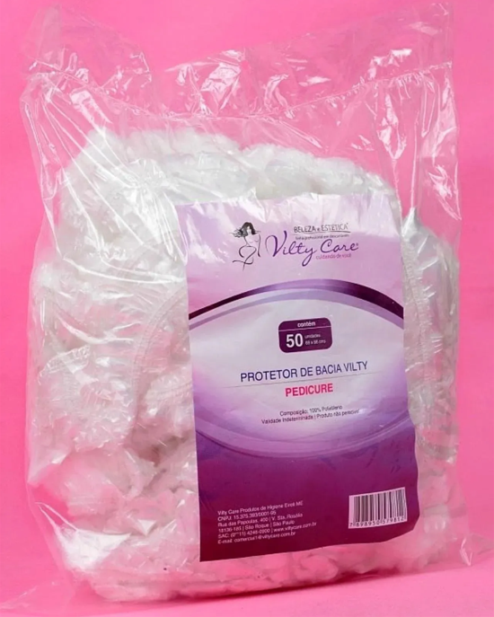 Protetor de Bacia Vilty Pedicure 68X68cm - Pct c/ 50 unid.