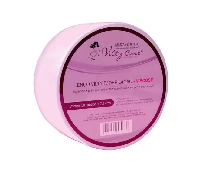 RL LENCO VILTY P/ DEPILACAO VISCOSE - ROLO C/ 50M X 7,2CM .