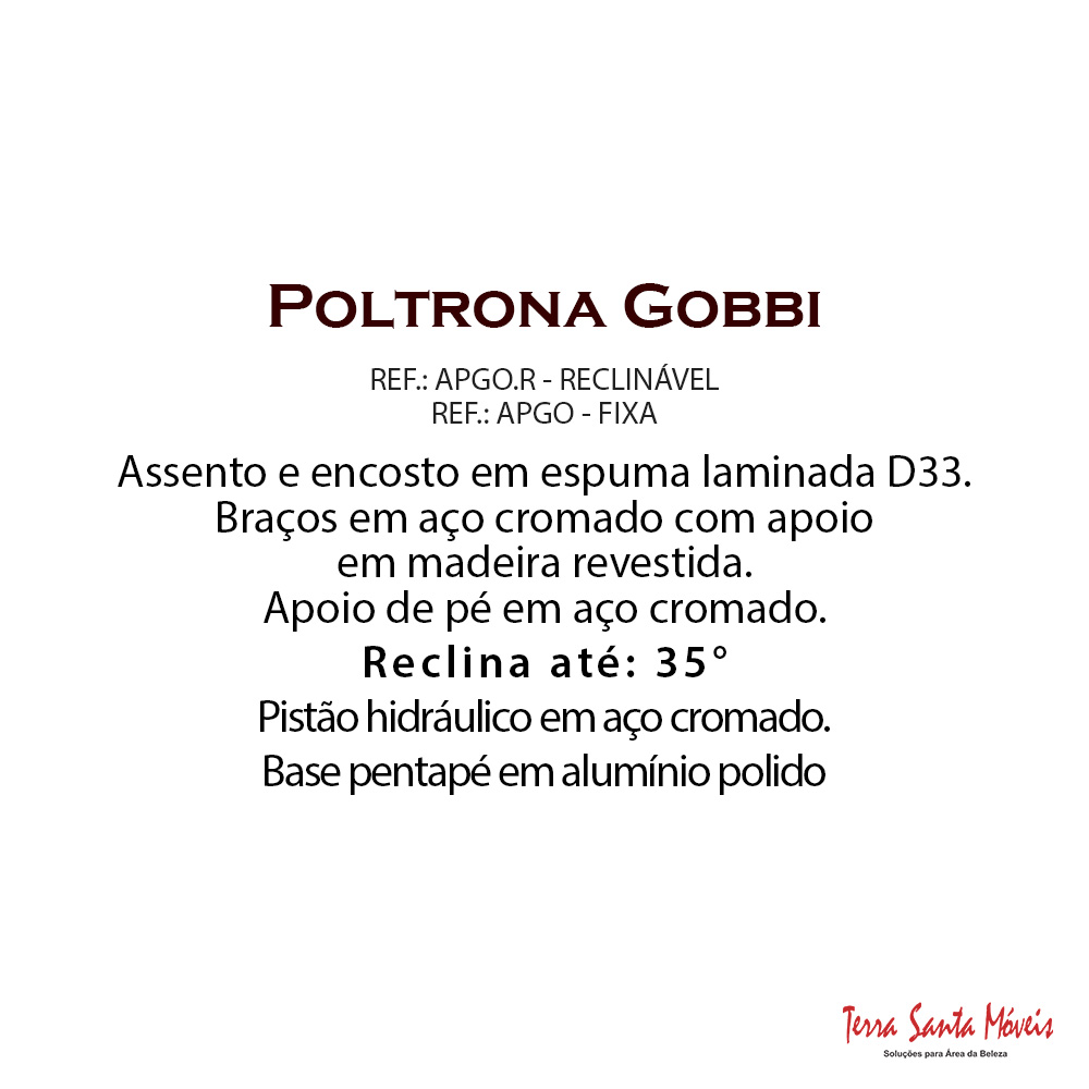 Poltrona Gobbi Reclinável Preto Acetinado
