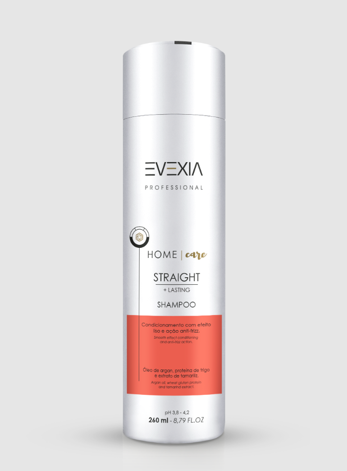SHAMPOO STRAIGHT + LASTING EVEXIA PROFISSIONAL -260ML