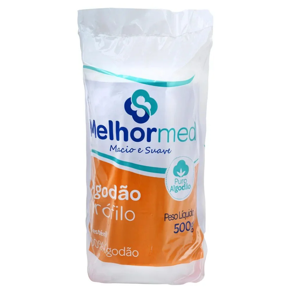 Algodão Hidrofilo 500g não esteril em Rolo Melhormed