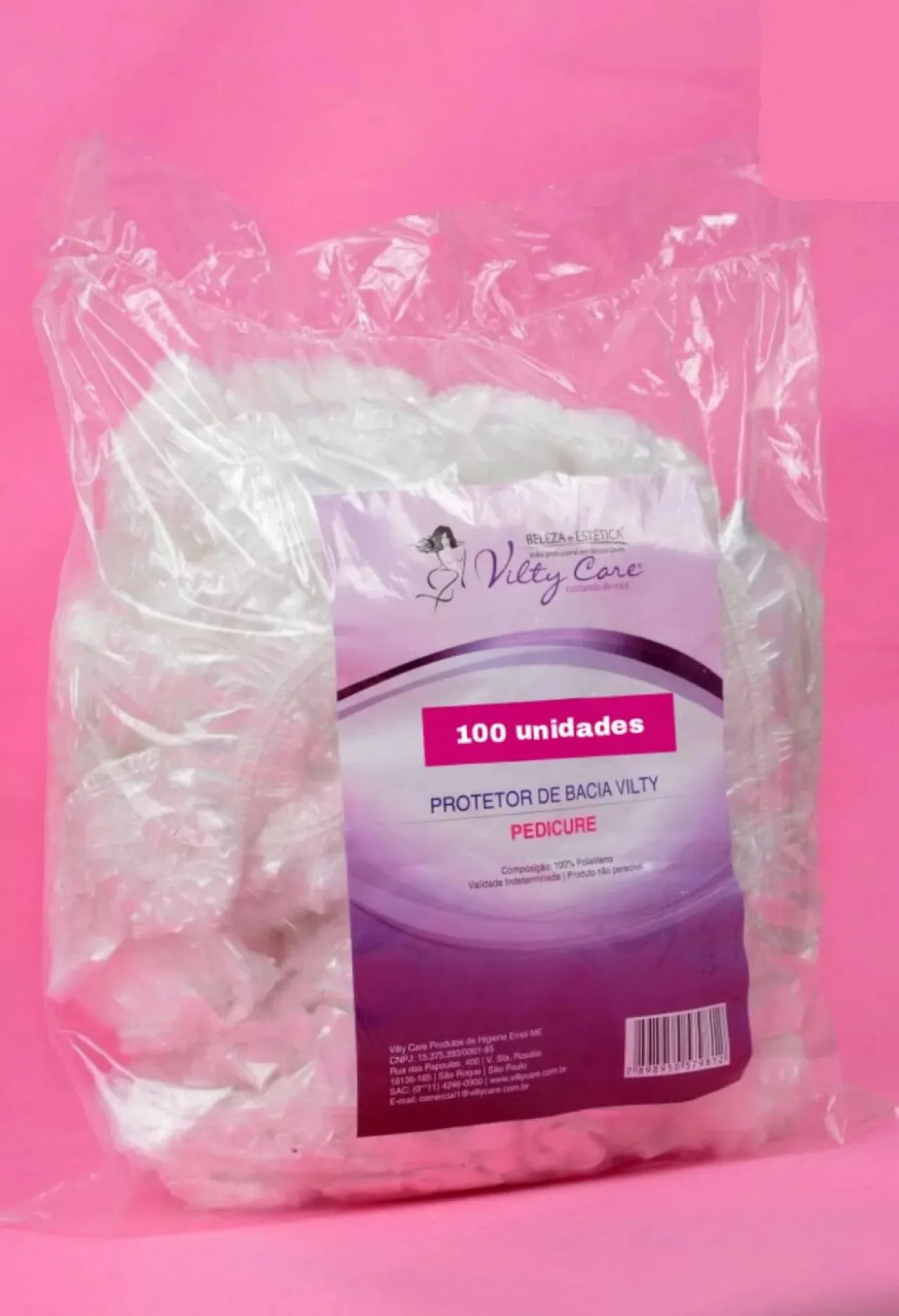 PROTETOR DE BACIA VILTY 68 X 68 CM - PCT C/ 100 UNI .