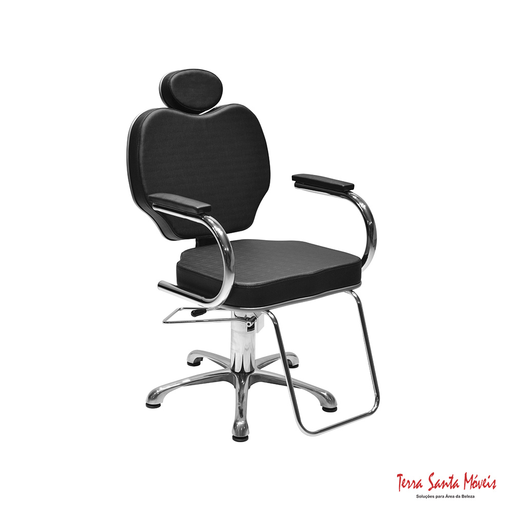 Poltrona Gobbi Reclinável Preto Acetinado