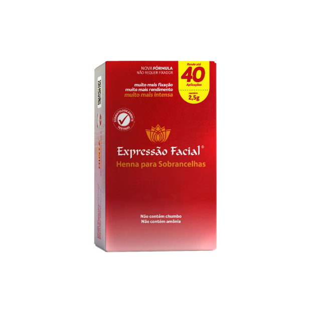 Kit Exp. Facial Fixador 10ml/Henna Preto 2,5g