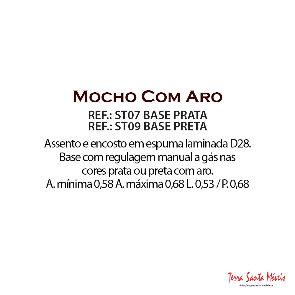Mocho Branco Venicel Base Prata com Regulagem a Gas