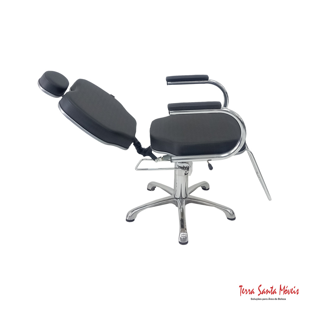 Poltrona Gobbi Reclinável Preto Acetinado