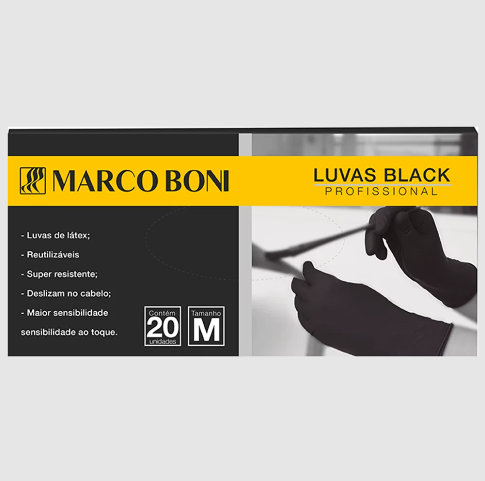 LUVA BLACK M - CX 20 UND