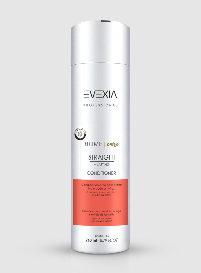 CONDICIONADOR STRAIGHT+ LASTING EVEXIA PROFISSIONAL -260ML