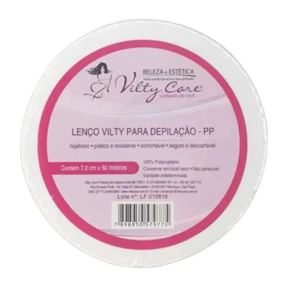 RL LENCO VILTY P/ DEPILACAO PP - ROLO C/ 50M X 7,2CM .