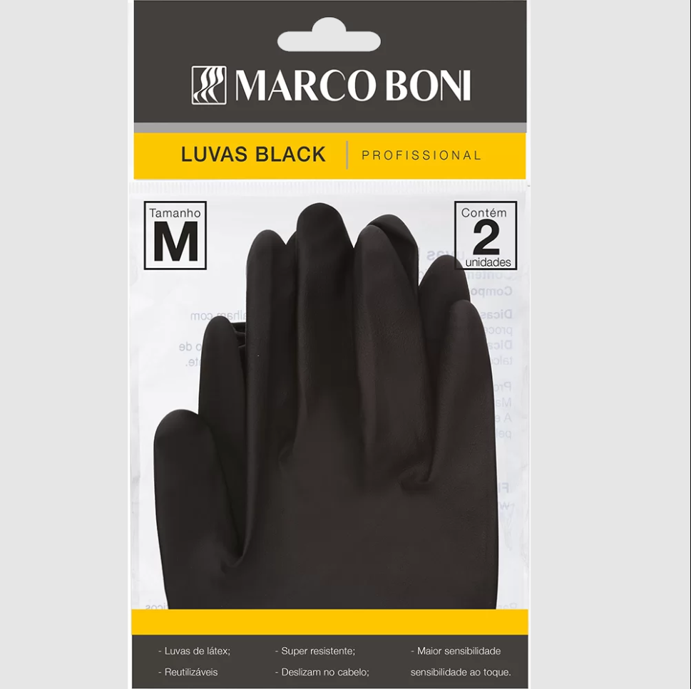 Luva Black M - 2 unid.