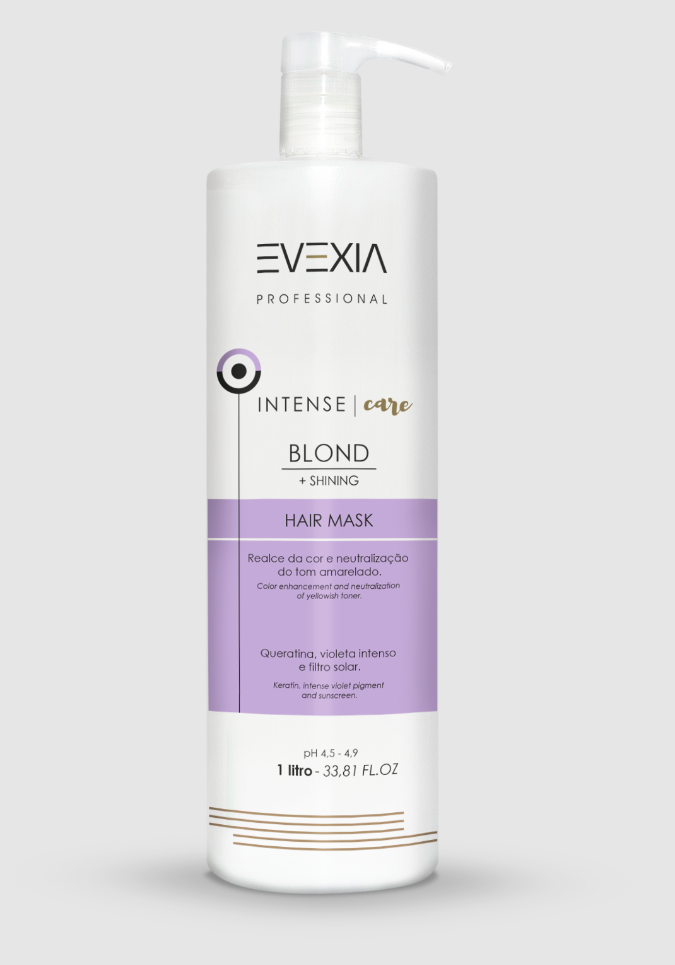 HAIR MASK BLOND + SHINING EVEXIA PROFISSIONAL - 1L
