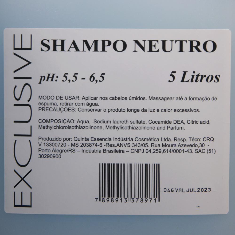 SHAMPOO NEUTRO (INTENSE CARE) 5L