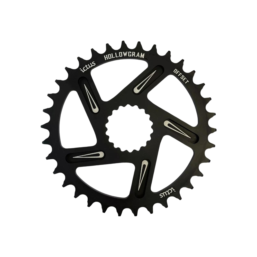 Coroa Ictus Hollowgram Offset 0mm 36 T Preta