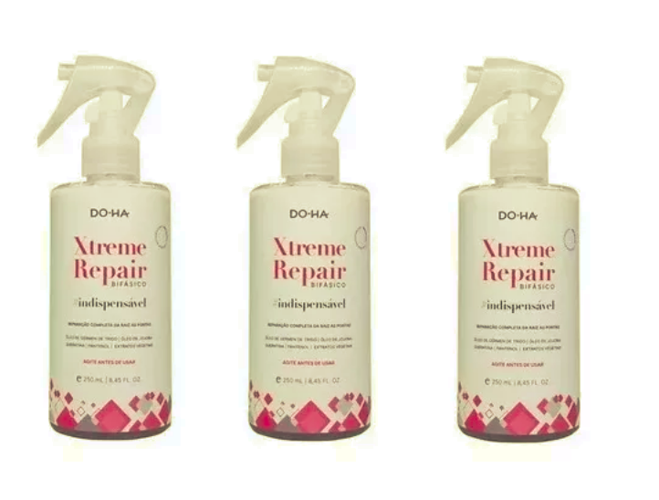DOHA KIT XTREME REPAIR - 03 UNIDADES DE LEAVE-IN BIFÁSICO 250ml
