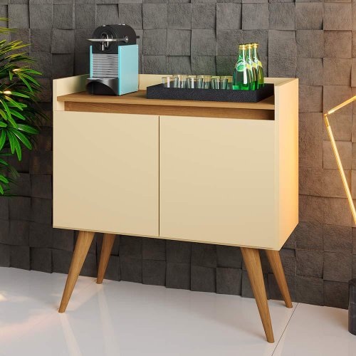 Aparador Gold 2 Portas Pérola/Mel